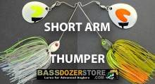 Bassdozer spinnerbaits - SHORT ARM THUMPER spinner baits